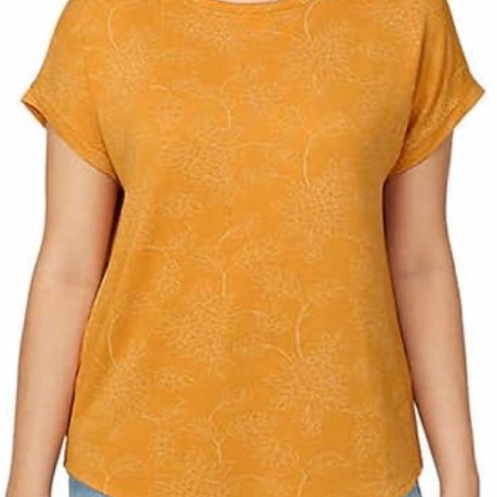 Buffalo David Bitton Short Sleeve Top in Golden Yellow